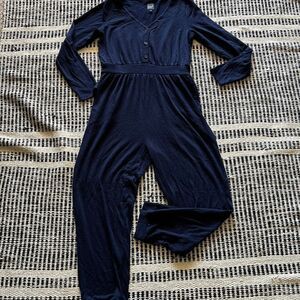 Gap Size Small Navy Blue Jumpsuit Long sleeve